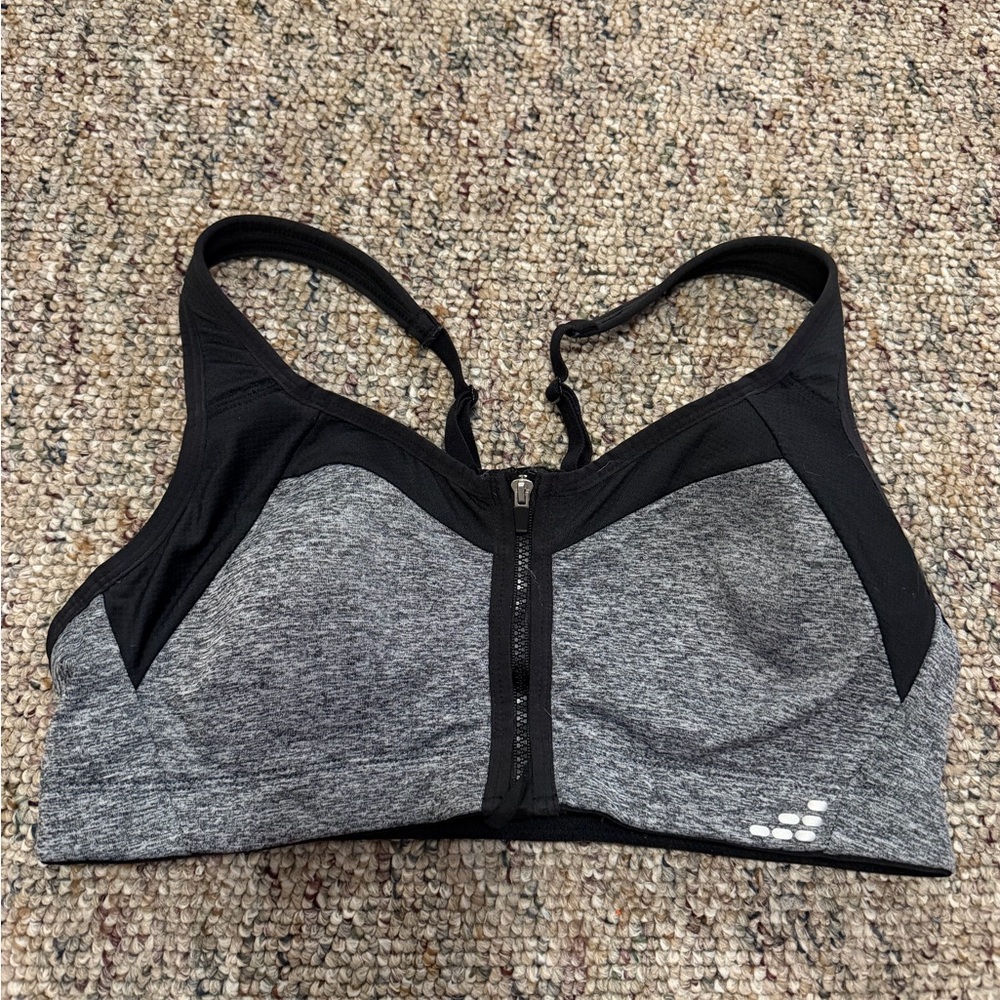 BCG Zip-Up Hi-Support Sports Bra